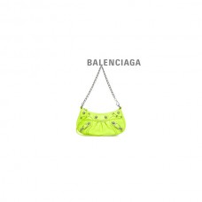 Liberação desconto Balenciaga Mini bolsa feminina Le Cagole com corrente em amarelo