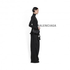 réplica atacado Balenciaga Bolsa de ombro feminina Le Cagole Xs em preto