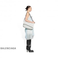 falsa desconto Balenciaga Bolsa Tote Metro Média Feminina em Branco Sujo