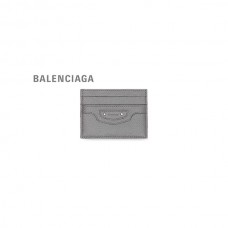 réplica Liberação Balenciaga Titular de cartão Neo Classic feminino em cinza escuro