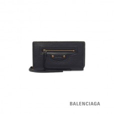 mais barato réplica Balenciaga Carteira Continental Feminina Neo Classic em Preto