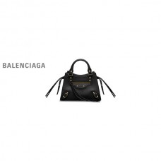 imitação barato Balenciaga Bolsa feminina Neo Classic Mini em preto/branco