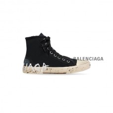 réplica fornecedor Balenciaga Tênis feminino Paris cano alto graffiti preto