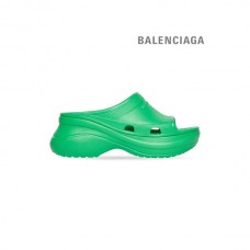 barato imitação Balenciaga Sandália feminina Pool Crocs Slide em verde