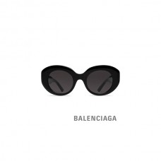 vendas réplica Balenciaga Óculos de sol feminino redondo Rive Gauche em preto