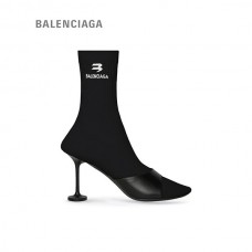 réplica Liberação Balenciaga Bota Meia Feminina 90mm em Preto