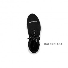 falsa Preços baixos Balenciaga Tênis feminino Speed 2.0 com cadarço em preto/branco