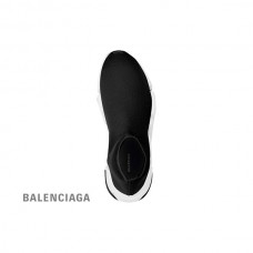 falsa Balenciaga Tênis feminino Speed 2.0 de malha reciclada com sola bicolor em preto/branco