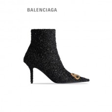 barato online Balenciaga Canivete feminino quadrado de 80 mm em preto