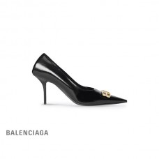 Liberação desconto Balenciaga Faca quadrada feminina Bb 80mm Pump em preto