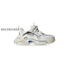 barato online Balenciaga Tênis feminino Triple S Sketch em branco