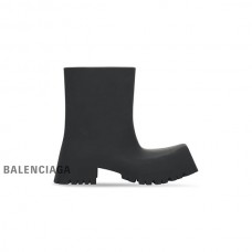 réplica envio grátis Balenciaga Bota de borracha feminina Trooper em preto