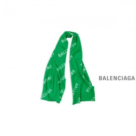 falsa fornecedor Balenciaga Cachecol Macro com Logotipo em Verde Brilhante