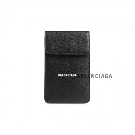 réplica compras da Balenciaga Telefone para dinheiro e porta-cartões em preto/branco