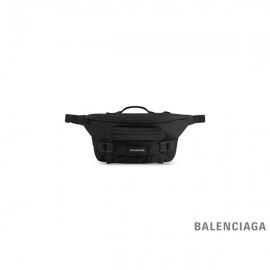 atacado Loja da Balenciaga Mochila de cinto grande militar masculina em preto