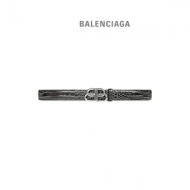 Preços baixos desconto Balenciaga Cinto Bb Grande Masculino em Cinza Escuro