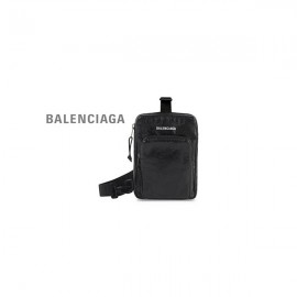 falsa Balenciaga Mensageiro transversal Explorer masculino em preto