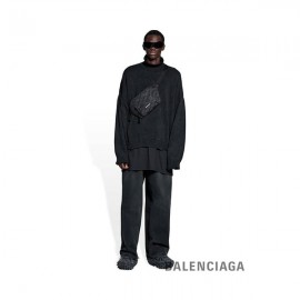 falsa vendas Balenciaga Mensic Signature Medium Beltpack Bb Monogram Jacquard Lona em Preto