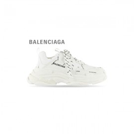 desconto vendas Balenciaga Tênis masculino Triple S com logo em branco/preto