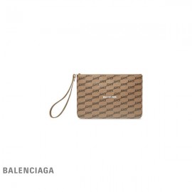 envio grátis Loja da Balenciaga Bolsa média Signature com alça Bb Monograma revestido de lona em bege