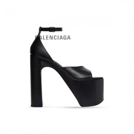 imitação hombre Balenciaga Sandália feminina Camden 160mm em preto