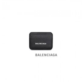 imitação compras da Balenciaga Porta-cartão feminino em preto/branco