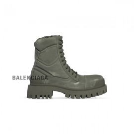 barato vendas Balenciaga Bota Feminina Combat Strike 20mm em Kaki