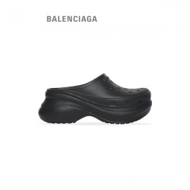 feminino réplica Balenciaga Mule Crocs Feminino em Preto