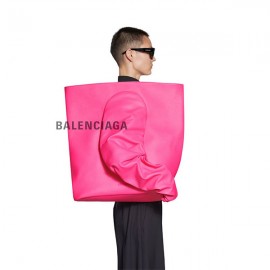 vendas mais barato Balenciaga Bolsa Tote Luva Feminina Grande em Rosa Fluo