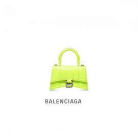 atacado réplica Balenciaga Bolsa Ampulheta Xs Feminina Crocodilo Gravado em Amarelo