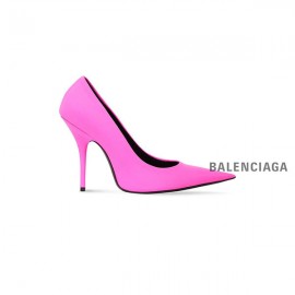 falsa hombre Balenciaga Faca feminina bomba de 110 mm em rosa fluorescente