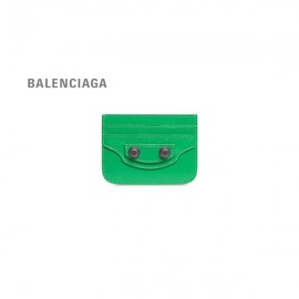 Preços baixos Balenciaga Titular do cartão feminino Le Cagole em verde brilhante