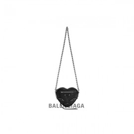 vendas réplica Balenciaga Mini bolsa feminina Le Cagole Heart em preto