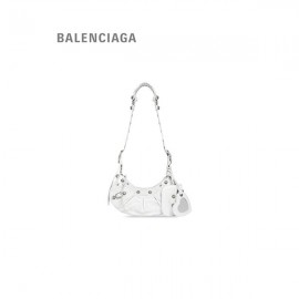 desconto compras da Balenciaga Bolsa de ombro feminina Le Cagole Xs com strass em branco