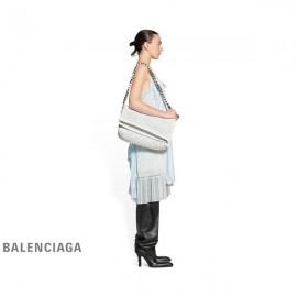 falsa desconto Balenciaga Bolsa Tote Metro Média Feminina em Branco Sujo